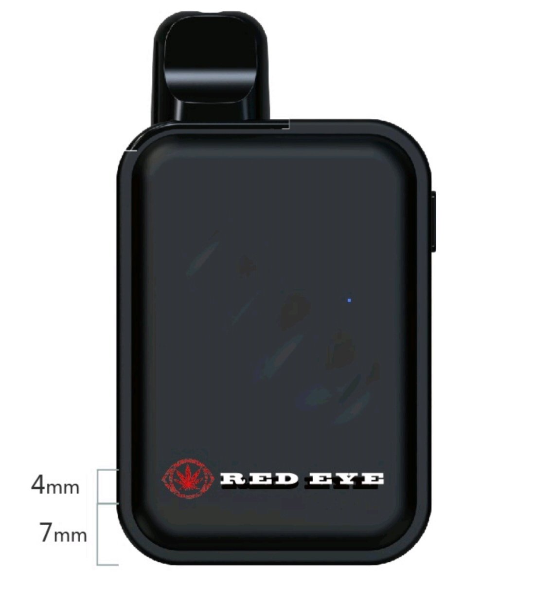 Front view of a single black Sloth Mode 1 ml all-in-one vape device, marked Red Eye