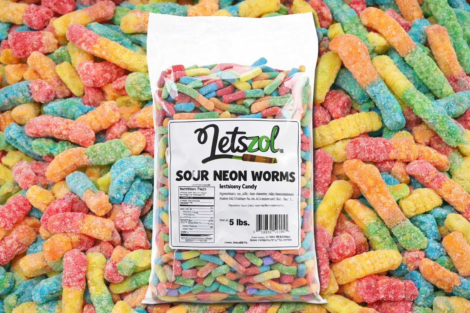 Neon Sourworms BULK (400 Pack)