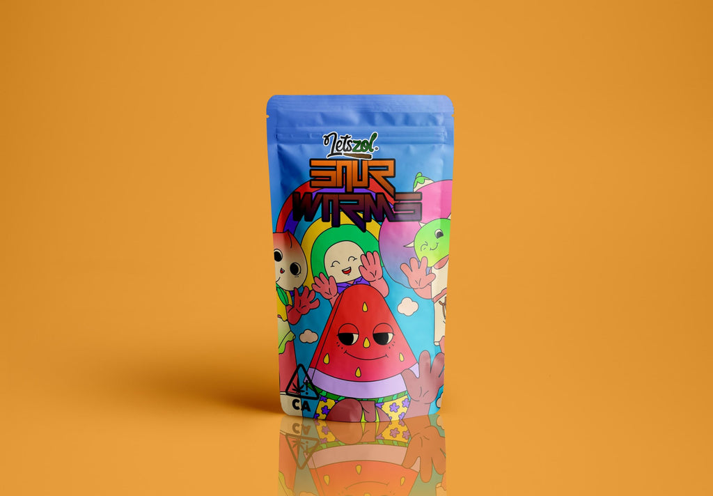 Let's Zol Sourworms (100mg)